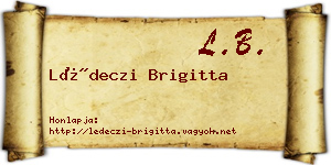 Lédeczi Brigitta névjegykártya